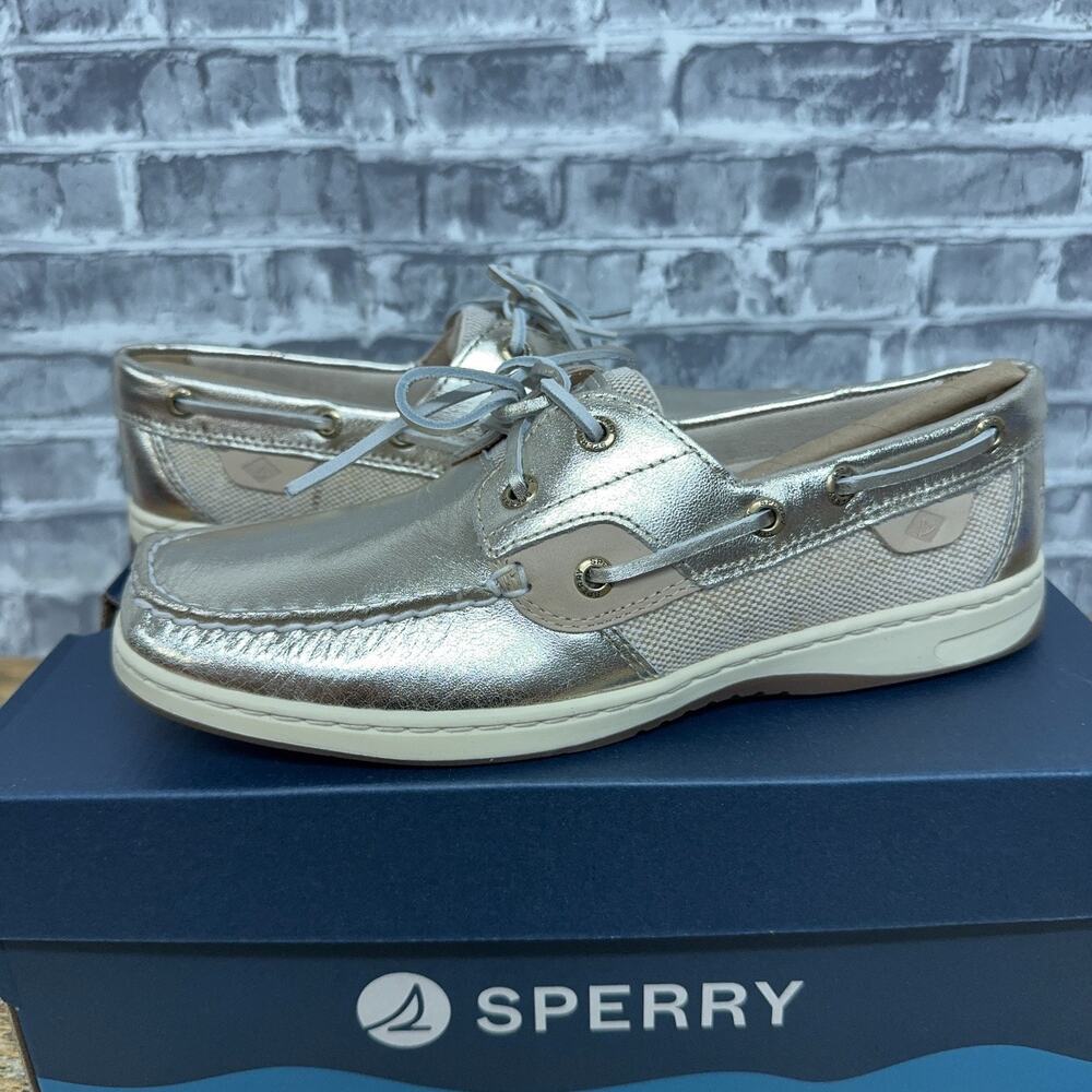 Sperry Bluefish 2-Eye Gold Boat Shoes Womens Size 6 New